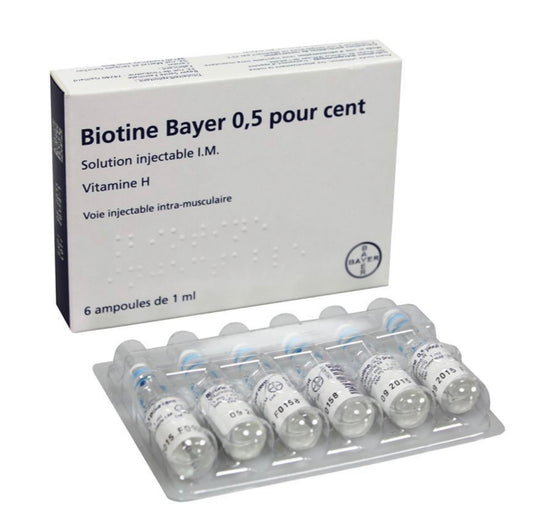 Biotine 0.5%, Vitamin H, I.M. injectable solution - 6 x 1ml