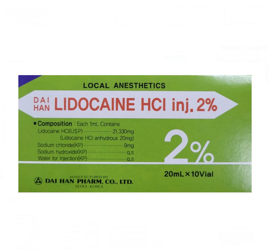 Lidocaine 2% 20ml vial